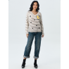 Pull Rayé à Motifs