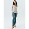Pull Rayé à Motifs