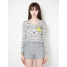 Pull Rayé à Motifs